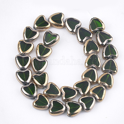 Electroplate Glass Beads Strands&nbsp;X-EGLA-S188-09B-1