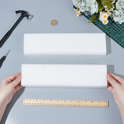 プラスチックシート  長方形  ホワイト  30.7x7.8x2.55cm&nbsp;FIND-WH0199-401C-02-1