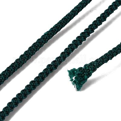 ポリエステル編組コード  ティール  2mm  約16.4ヤード（15m）/ロール&nbsp;OCOR-F010-A43-2MM-1