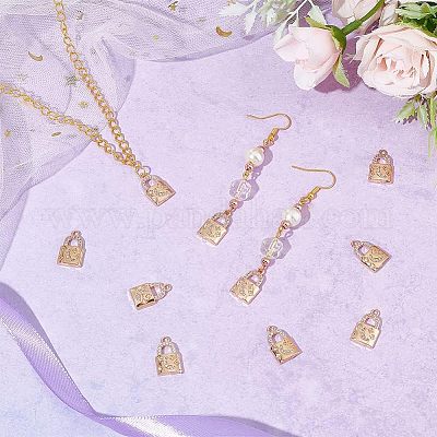 Brass Rhinestone Pendants&nbsp;FIND-WH0144-27KCG-1