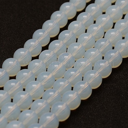 オパールビーズ連売り  ラウンド  8mm  穴：1mm  約47個/連  14.9インチ（38cm）&nbsp;X-G-G687-30-8mm-1
