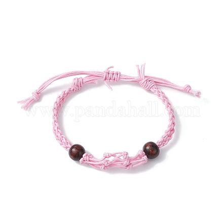 Adjustable Braided Waxed Cotton Macrame Pouch Bracelet Making BJEW-JB09698-05-1