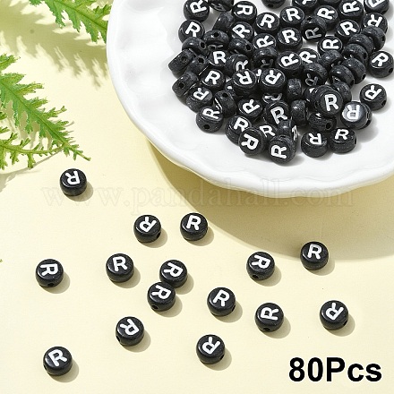 Opaque Acrylic Horizontal Hole Beads SACR-YW0001-70R-1