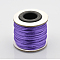 Round Nylon Satin Rattail Cord, for Bracelet Jewelry Making Chinese Knotting Macrame Craft, Mauve, 2mm, about 10.93 yards(10m)/roll