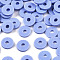 Handmade Polymer Clay Beads, Disc/Flat Round, Heishi Beads, Cornflower Blue, 4x1mm, Hole: 1mm, about 55000pcs/1000g
