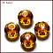 K9 Glass, Imitation Austrian Crystal Beads, Grade AAA, Faceted, Rondelle, Sienna, 6x4mm, Hole: 0.7~0.9mm