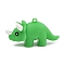 Plastic Pendants, Dinosaur, Medium Sea Green, 30.5x60x19.5mm, Hole: 3mm