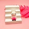 PVC Plastic Pendants, Rabbit Charms, Hot Pink, 55x30mm