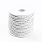 Round Braided Cowhide Cords, WhiteSmoke, 3mm, about 10.93 yards(10m)/roll