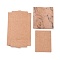 Kraft Paper Boxes and Necklace Jewelry Display Cards, Packaging Boxes, with Marble Texture Pattern, BurlyWood, Folded Box Size: 7.3x5.4x1.2cm, Display Card: 7x5x0.05cm