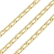 Brass Curb Chains, Rack Plating, Long-Lasting Plated, Lead Free and Cadmium Free, Soldered, with Spool, Real 18K Gold Plated, 9.5x4x1mm