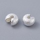 スターダスト真鍮製つぶし玉カバーカシメ玉カバー  銀色のメッキ  7x4.5mm  穴：1.8mm&nbsp;KK-I665-23S-2
