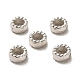CCBプラスチックビーズフレーム  フラットラウンド  プラチナ  6x3mm  穴：1.2mm&nbsp;CCB-A001-01P-1