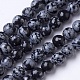 Natural Snowflake Obsidian Beads Strands&nbsp;G-D855-11-8mm-1