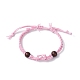 Adjustable Braided Waxed Cotton Macrame Pouch Bracelet Making&nbsp;BJEW-JB09698-05-1