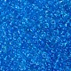 ガラスシードビーズ  トランスペアレント  ラウンド  ディープスカイブルー  8/0  3mm  穴：1mm  約10000ビーズ/ポンド&nbsp;SEED-A004-3mm-3B-2