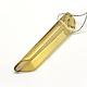 Natural Yellow Quartz Pointed Pendants&nbsp;G-G694-D-01-2