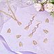 Brass Rhinestone Pendants&nbsp;FIND-WH0144-27KCG-4