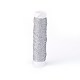 ラウンドワックスポリエステルツイストコード  マイクロマクラメコード  皮革プロジェクト用  製本  銀  0.35mm  約43ヤード（40m）/ロール&nbsp;LS-YC-L003-A-30-1