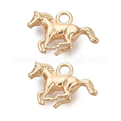 真鍮チャーム  馬のチャーム  18KGP本金メッキ  14x21x5mm  穴：2.5mm