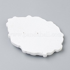レジンイヤリングジュエリーカメオディスプレイスタンド  プラスチックホルダー付き  ホワイト  13.8x10.6x1.5cm  穴：3mm&nbsp;EDIS-H035-01