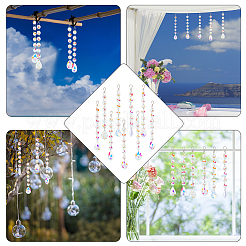 9Pcs 9 Style AB Color Faceted Glass Suncatchers&nbsp;HJEW-GL0001-05