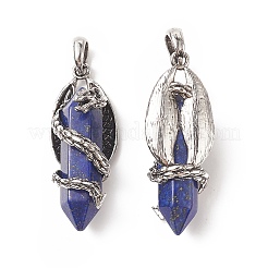 Natural & Synthetic Mixed Gemstone Pointed Pendants&nbsp;G-C051-01