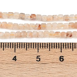加熱された天然シトリンビーズ連売り  多面カット  キューブ  2.5x2.5x2.5mm  穴：0.6mm  約166~167個/連  14.96~15.47''（38~39.3センチメートル）&nbsp;G-RM2025-C29-A