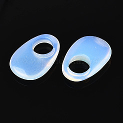 オパライトの大きな穴のペンダント  卵チャーム  35~36.5x24.5~25.5x7~8mm  穴：12~12.5mm&nbsp;G-N348-06B-01