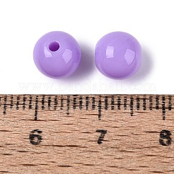 不透明なアクリルビーズ  ラウンド  紫色のメディア  7.5~8mm  穴：1.6mm  約1920個/500g&nbsp;MACR-ZX023-23A-01