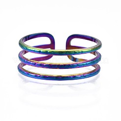 304 Stainless Steel Cuff Ring&nbsp;RJEW-N038-090