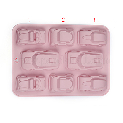 食品グレードのシリコンモールド  フォンダン型  DIYケーキデコレーション用  チョコレート  キャンディ  UVレジン＆エポキシ樹脂ジュエリー作り  車  ピンク  318x231x41~47mm  1：49.5x92mm  2：53.5x85mm  3：93.5x52.5mm  4：124.5x63.5mm&nbsp;DIY-I021-46
