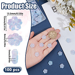 100Pcs Transparent Glass Beads&nbsp;GLAA-DR0001-04B