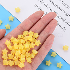 模造ゼリーアクリルビーズ  スター  きいろ  9x9.5x5.5mm  穴：2.5mm  約2050個/500g&nbsp;MACR-S373-45-E07