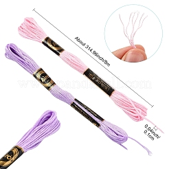 6束 6色 ポリエステル刺繍糸  クロスステッチの糸  ミックスカラー  1mm  約8.75ヤード（8m）/バンドル  1bundle / color&nbsp;OCOR-YW0001-24E