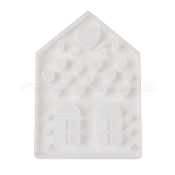 シリコンモールド  エポキシ樹脂工芸品作り  キャンドルホルダー  ホワイト  ハウス  145x102x9.5mm&nbsp;SIMO-S004-02A