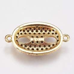 Brass Micro Pave Cubic Zirconia Links&nbsp;KK-I614-006G
