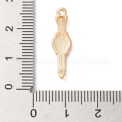 合金エナメルチャーム  ライトゴールド  時計チャーム  ブラック  24x6x2.5mm  穴：1mm&nbsp;ENAM-E064-18KCG-02
