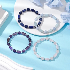 女性用天然混合宝石ラウンドビーズストレッチブレスレット  CCBプラスチックビーズで  内径：2インチ（5.1cm）&nbsp;BJEW-JB11137