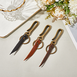 3Pcs 3 Colors Cowhide Keychains&nbsp;KEYC-SC0001-64