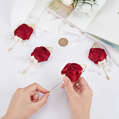 Rose Ribbon Brooch&nbsp;JEWB-WH0010-12B