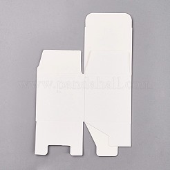 クラフト紙箱  正方形  ホワイト  5x5x5cm&nbsp;CON-WH0029-02B