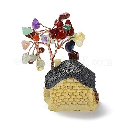 Resin & Natural Mixed Stone Model Ornament&nbsp;DJEW-Z001-01C