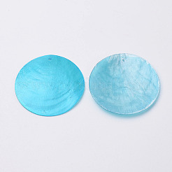 Dyed Freshwater Capiz Shell Big Pendants&nbsp;X-SHEL-T007-62A