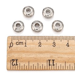 Brass Micro Pave Cubic Zirconia Beads&nbsp;ZIRC-F001-121P