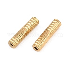 304ステンレスチューブビーズ  イオンプレーティング（ip）  ゴールドカラー  8x2mm  穴：0.5~1mm&nbsp;SA-CBA098D-08C-G