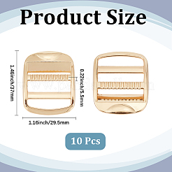10Pcs Rectangle Alloy Buckles&nbsp;FIND-CY0002-23LG