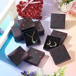 10Pcs Hot Stamping Planet Cardboard Jewelry Packaging Boxes&nbsp;CON-TA0001-44C