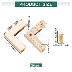 20 Sets Zinc Alloy Purse Corner for Bag&nbsp;FIND-GO0003-66A