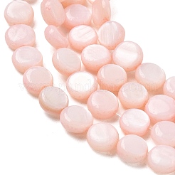 Natural Freshwater Shell Coin Beads Strands&nbsp;SH-CBACA76-17E
